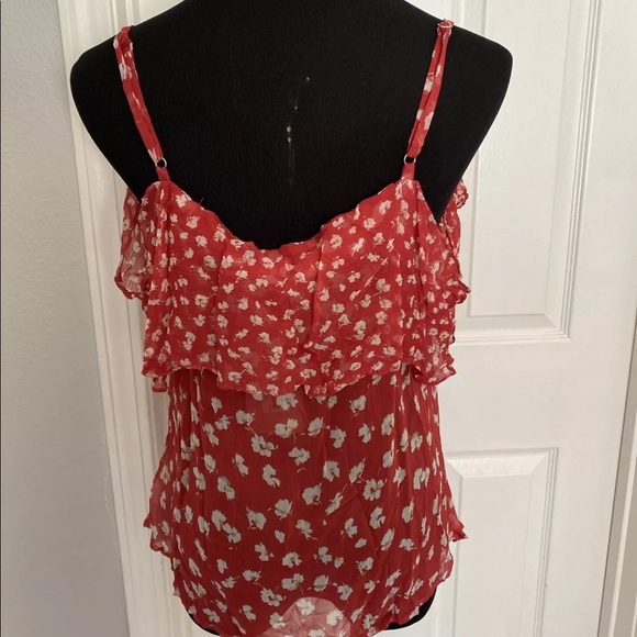 NWT- All Saints Savine Scatter Red Open Shoulder - Picture 4 of 11